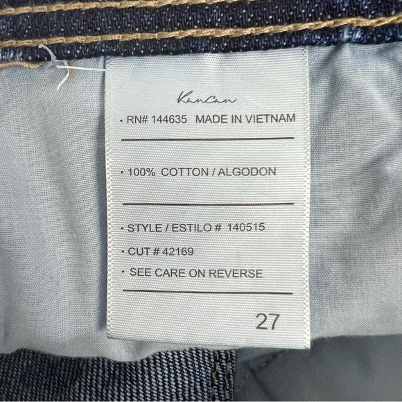 NWT KanCan Junior Women’s High Rise MOM Blue Jean Shorts Sz 7 Button Fly Pockets - Picture 6 of 11